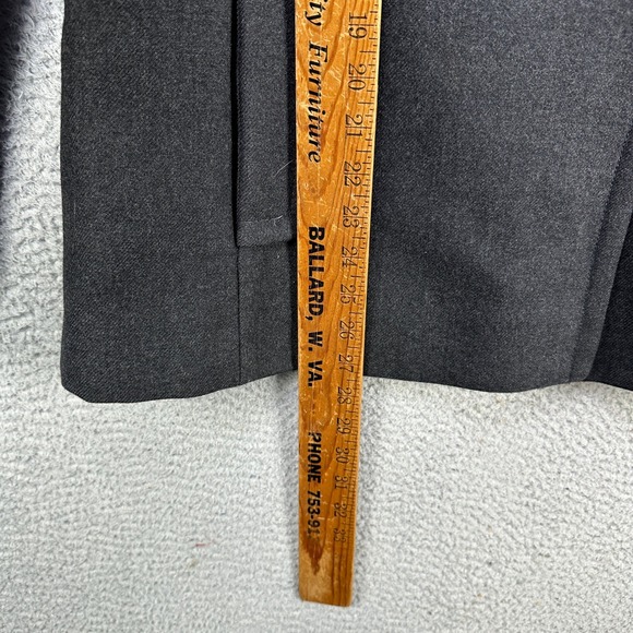 J Crew Wool Jacket Peacoat Womens Medium Gray Double Breasted Long Sleeve Pocket - Picture 6 of 7